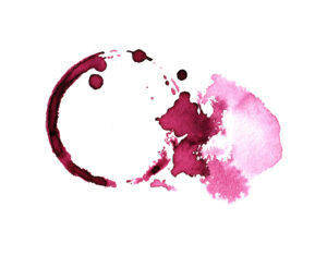 Red Wine Stain Isolated On White Background. Wine Texture Watercolor